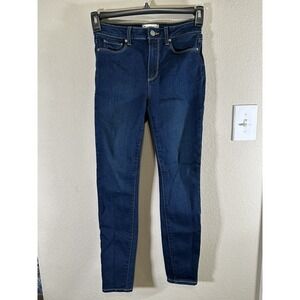 PAIGE Womens Jeans Size 26 Dark Wash Denim Blue Hoxton Ankle Stretch
